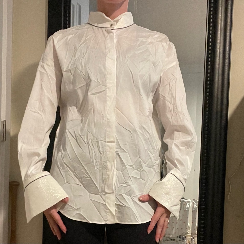 Brunello Cucinelli White Dress Shirt - Picture 2 of 10